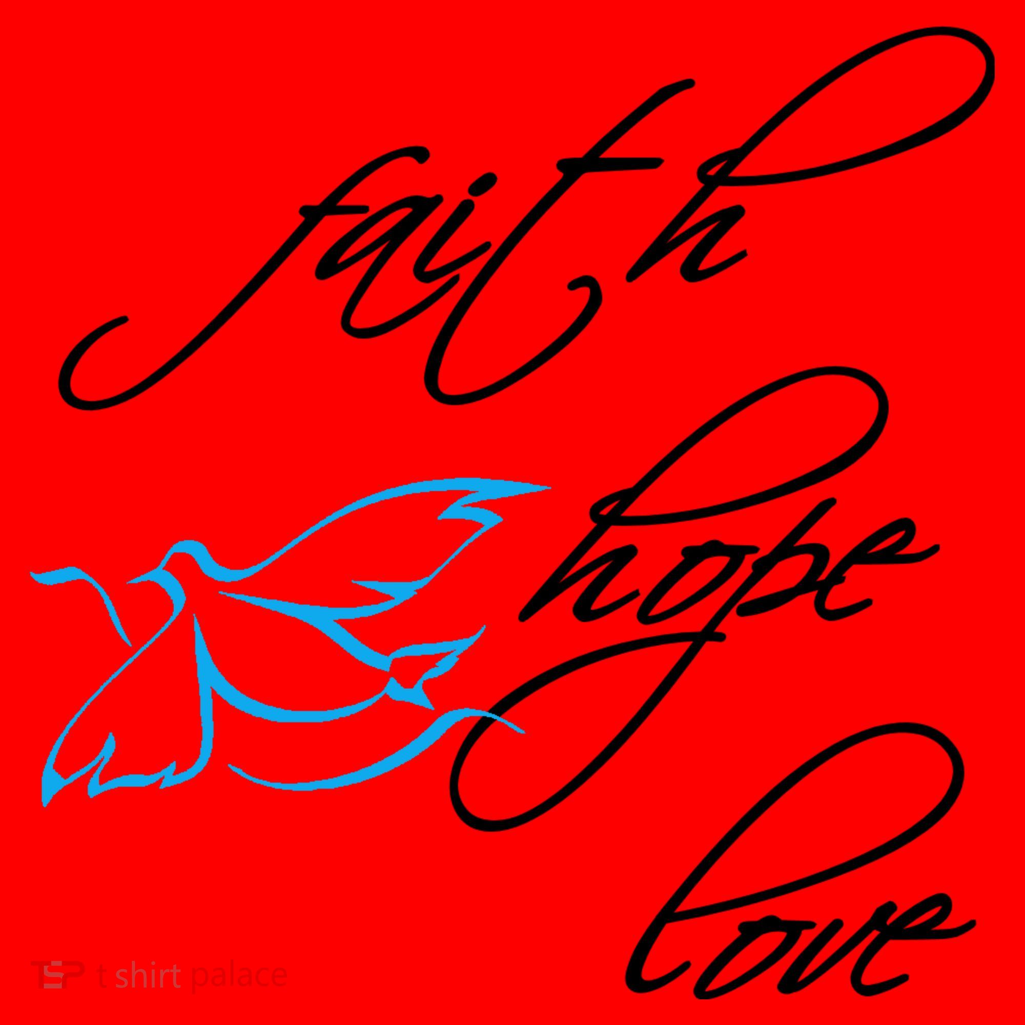 Faith Hope Love Spiritual Tee Santa Hat