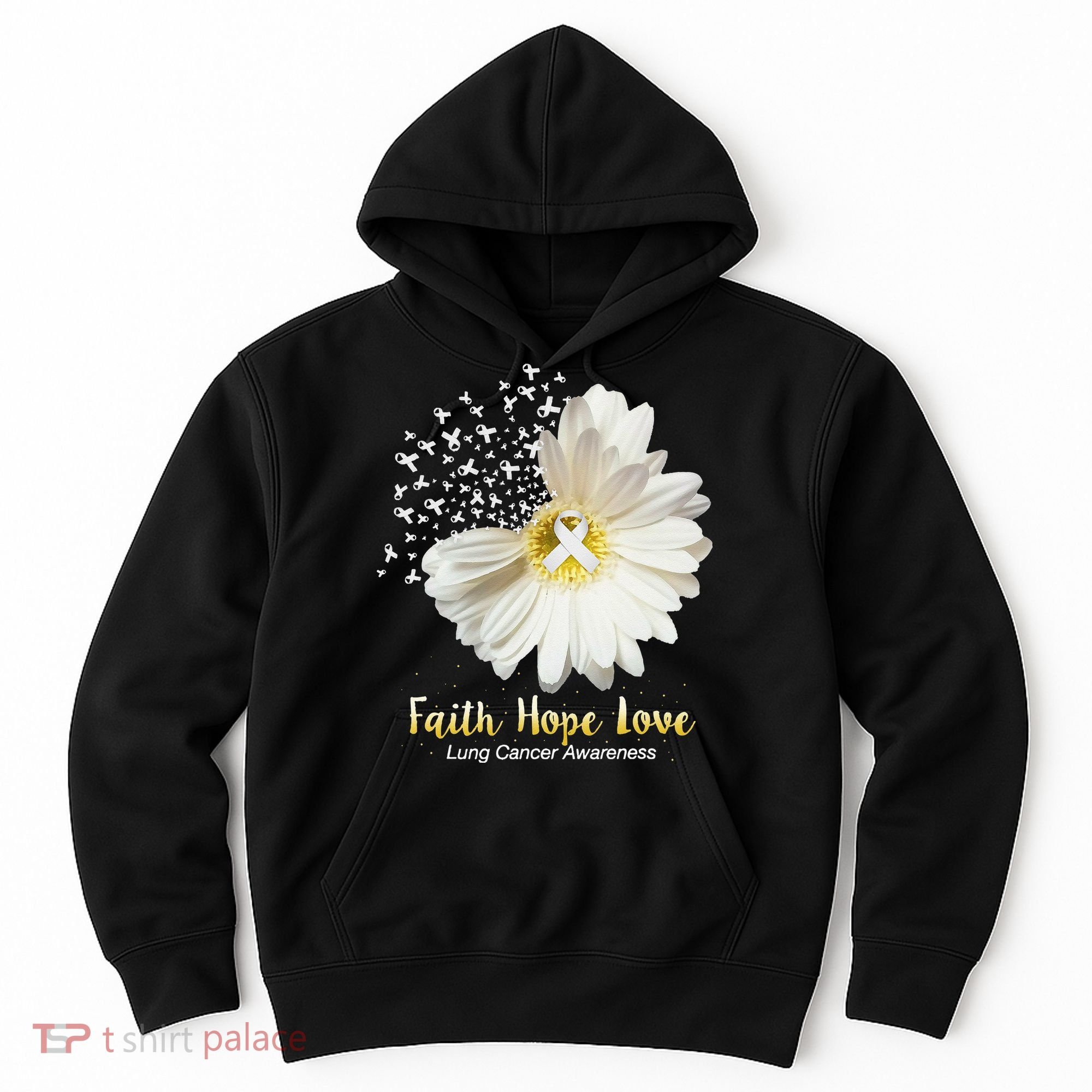 Faith Hope Love Lung Cancer Awareness Gifts Hoodie
