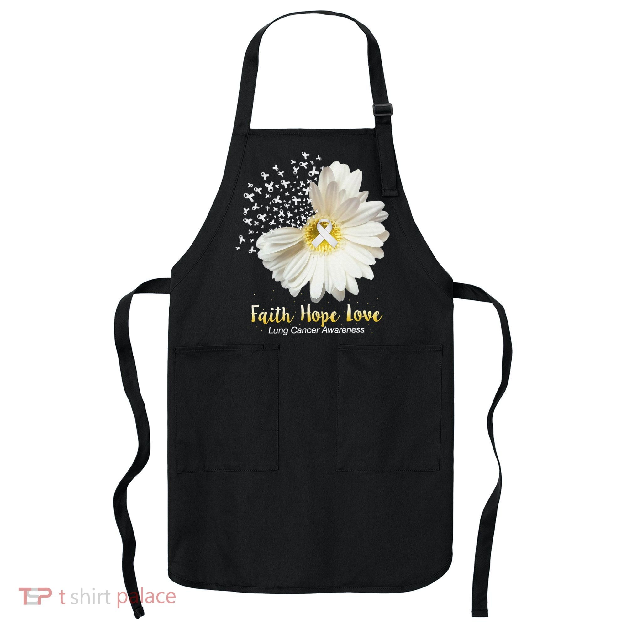 Faith Hope Love Lung Cancer Awareness Gifts Apron