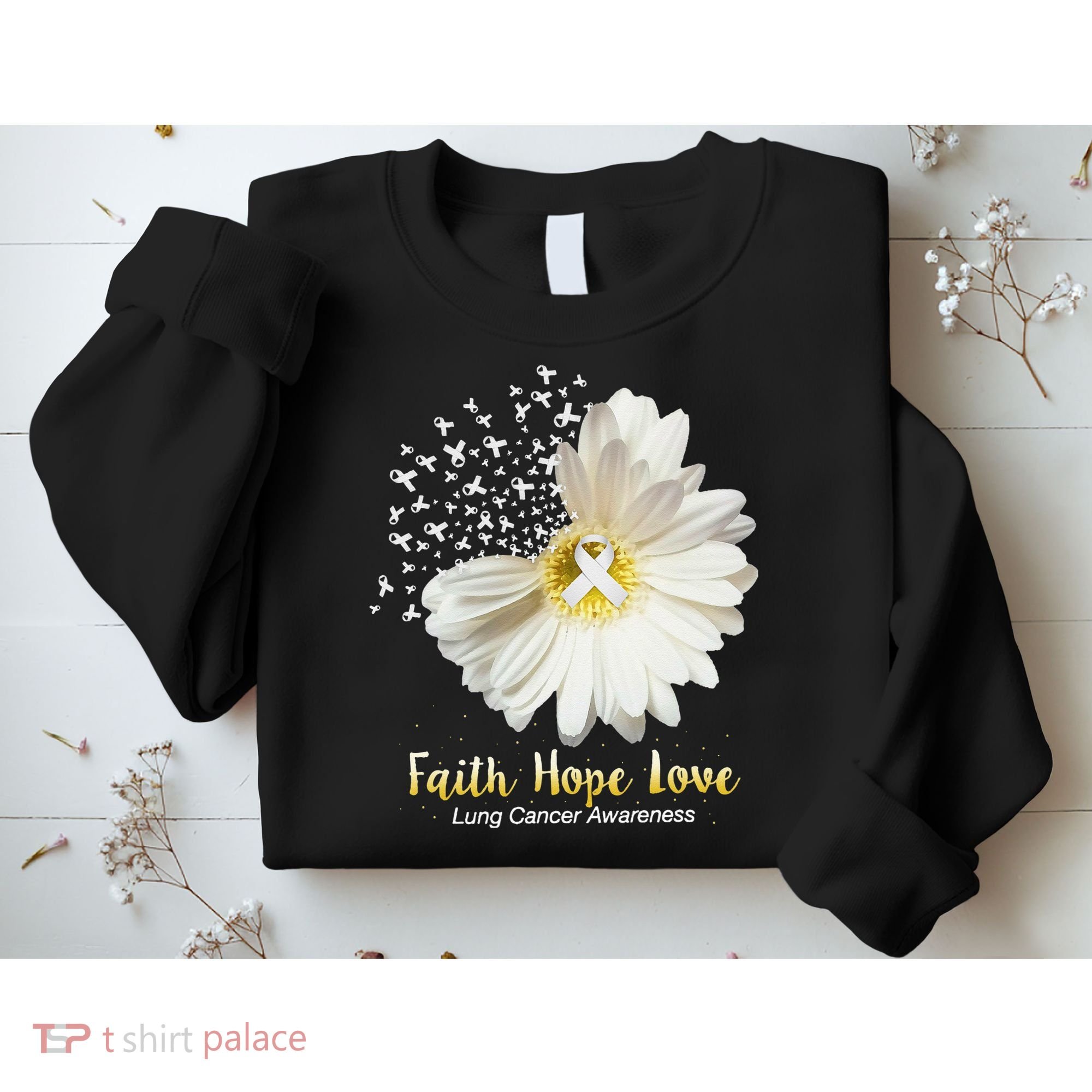 Faith Hope Love Lung Cancer Awareness Gifts Sweatshirt
