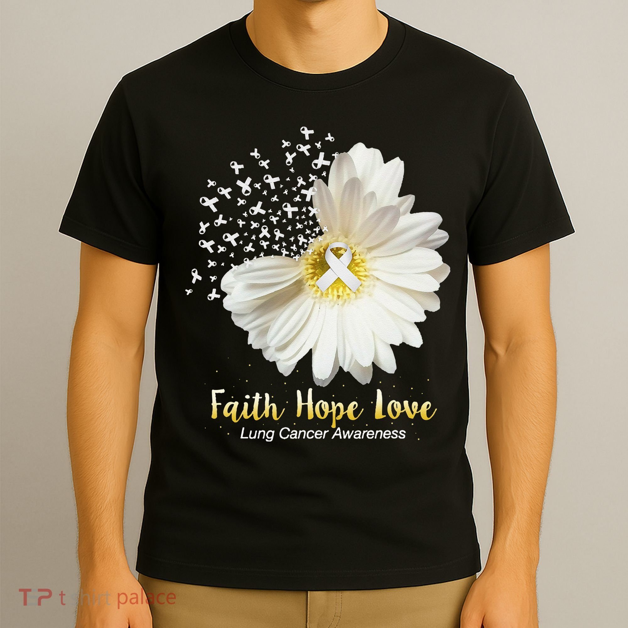 Faith Hope Love Lung Cancer Awareness Gifts T-Shirt