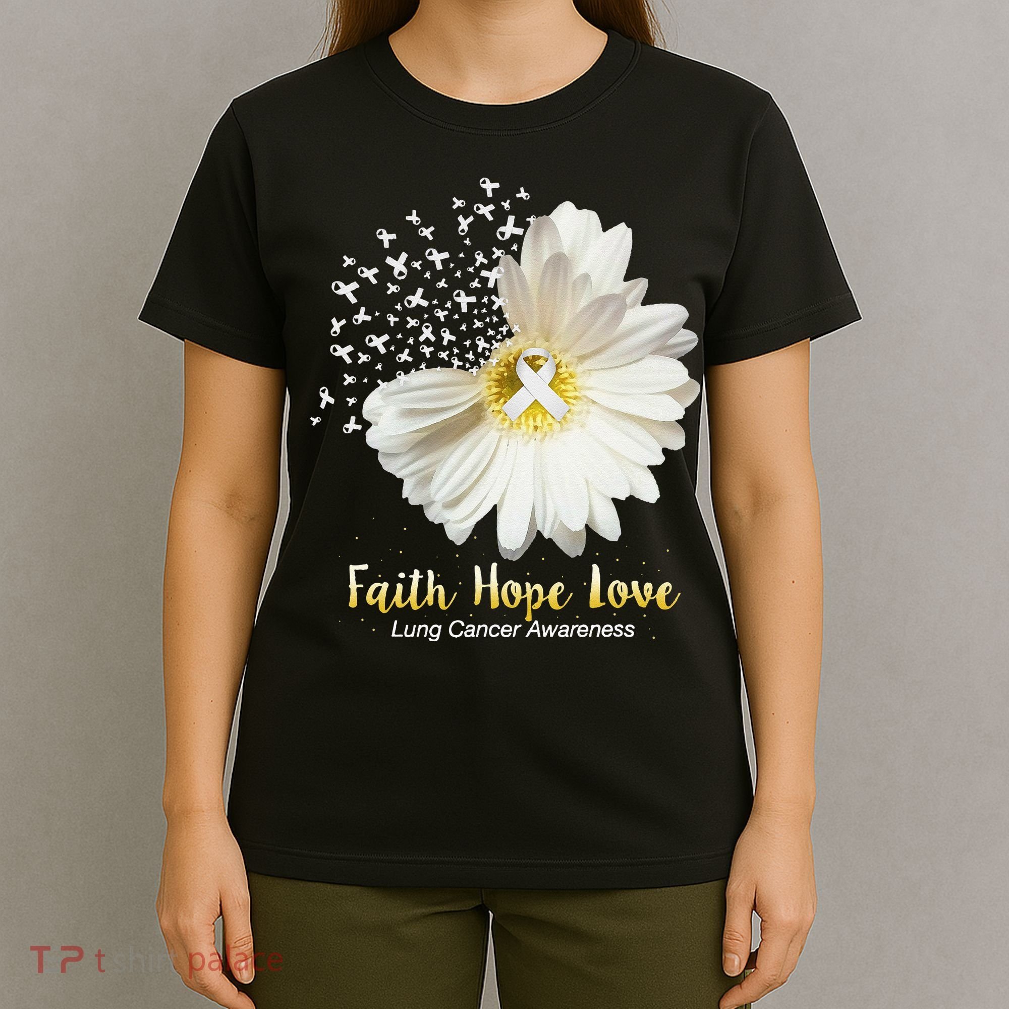 Faith Hope Love Lung Cancer Awareness Gifts T-Shirt