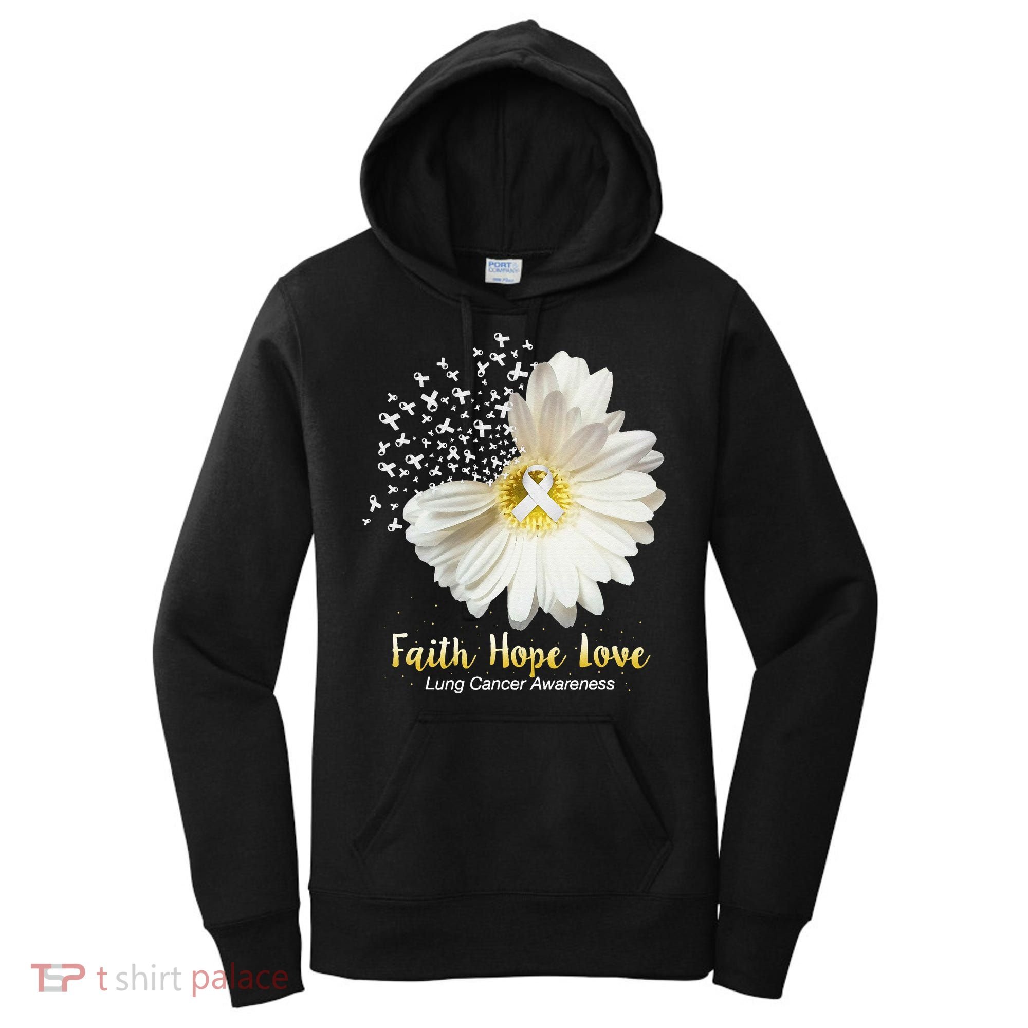 Faith Hope Love Lung Cancer Awareness Gifts Women's Hoodie