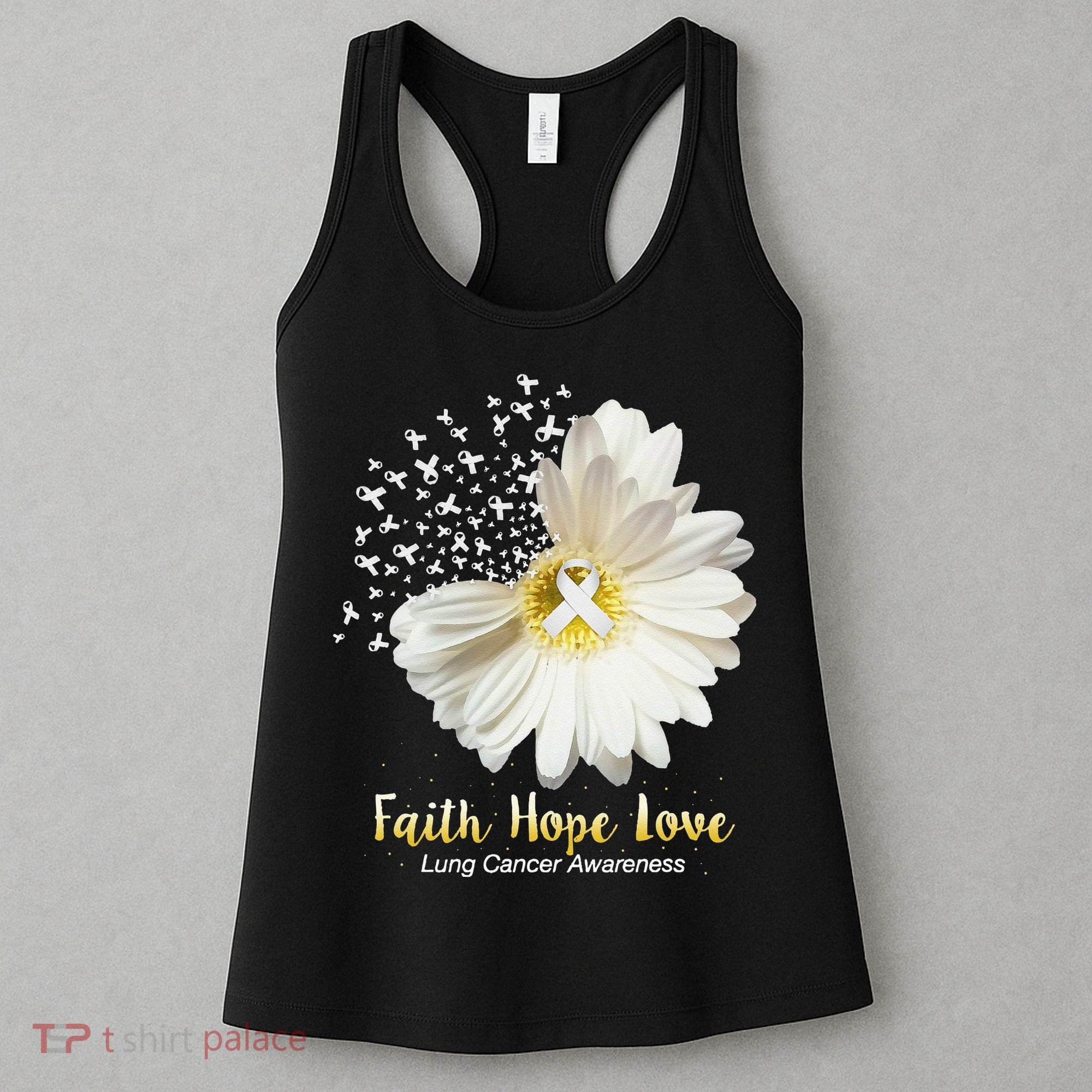 Faith Hope Love Lung Cancer Awareness Gifts Women's Tank Top