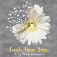 Faith Hope Love Lung Cancer Awareness Gifts Women's Racerback Cropped Tank thumb 2
