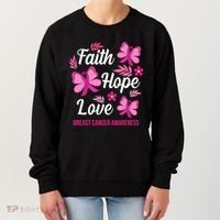 Faith Hope Love Breast Cancer Awareness Women's Sweatshirt thumb 0