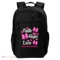 Faith Hope Love Breast Cancer Awareness Backpack thumb 0