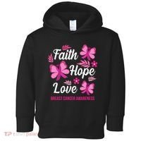 Faith Hope Love Breast Cancer Awareness Toddler Hoodie thumb 0