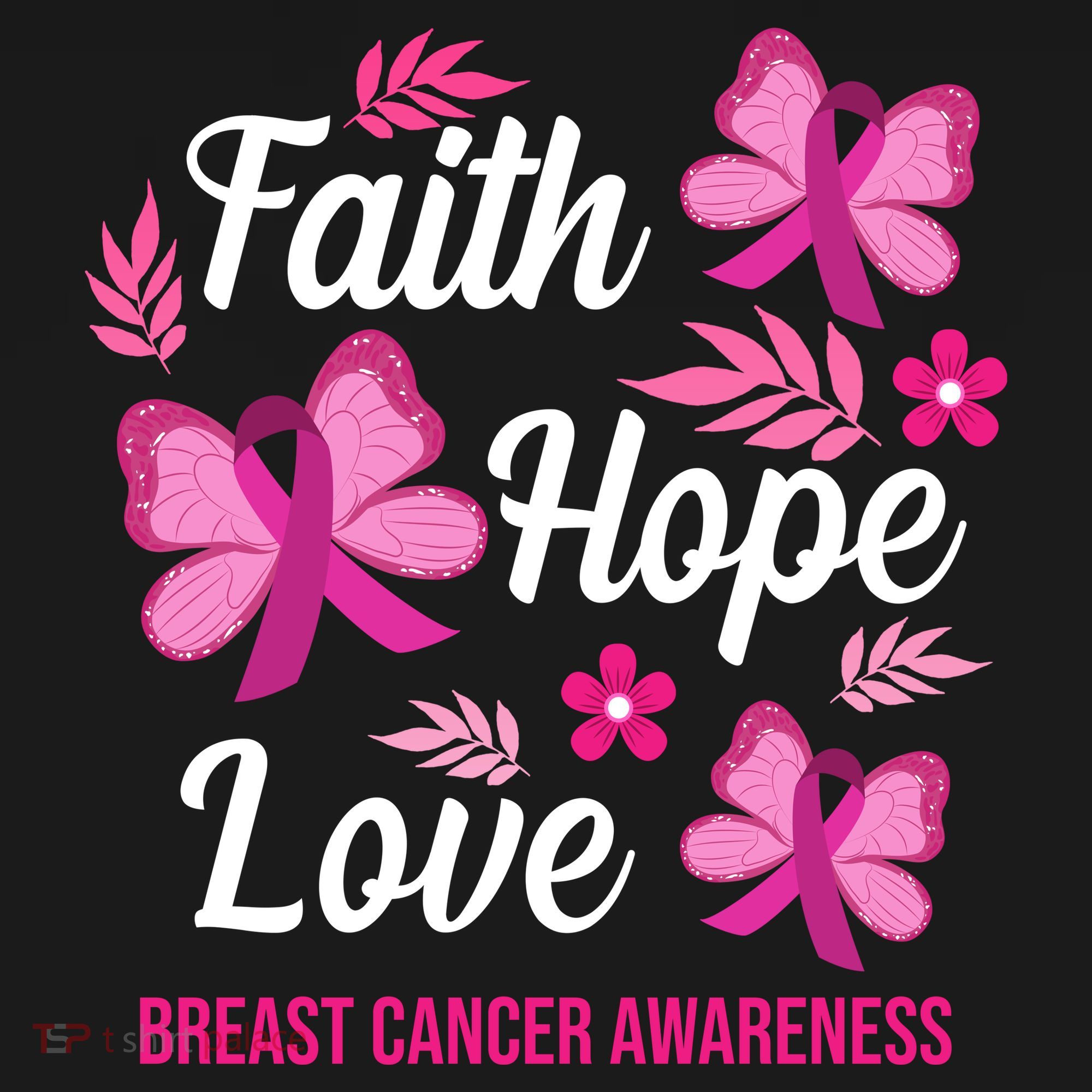 Faith Hope Love Breast Cancer Awareness Toddler Hoodie