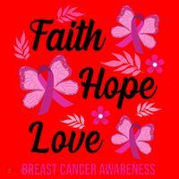 Faith Hope Love Breast Cancer Awareness Santa Hat thumb 1