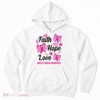 Faith Hope Love Breast Cancer Awareness Hoodie thumb 0