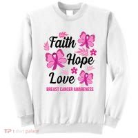 Faith Hope Love Breast Cancer Awareness Sweatshirt thumb 0