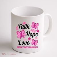 Faith Hope Love Breast Cancer Awareness Coffee Mug thumb 1