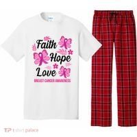 Faith Hope Love Breast Cancer Awareness Pajama Set thumb 0