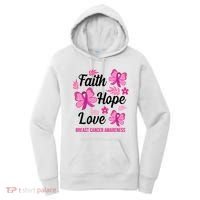 Faith Hope Love Breast Cancer Awareness Women's Hoodie thumb 0