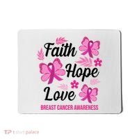 Faith Hope Love Breast Cancer Awareness Mousepad thumb 0