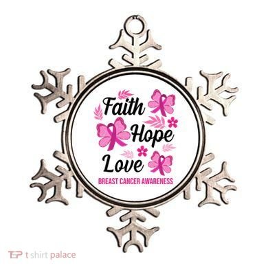 Faith Hope Love Breast Cancer Awareness Ornament