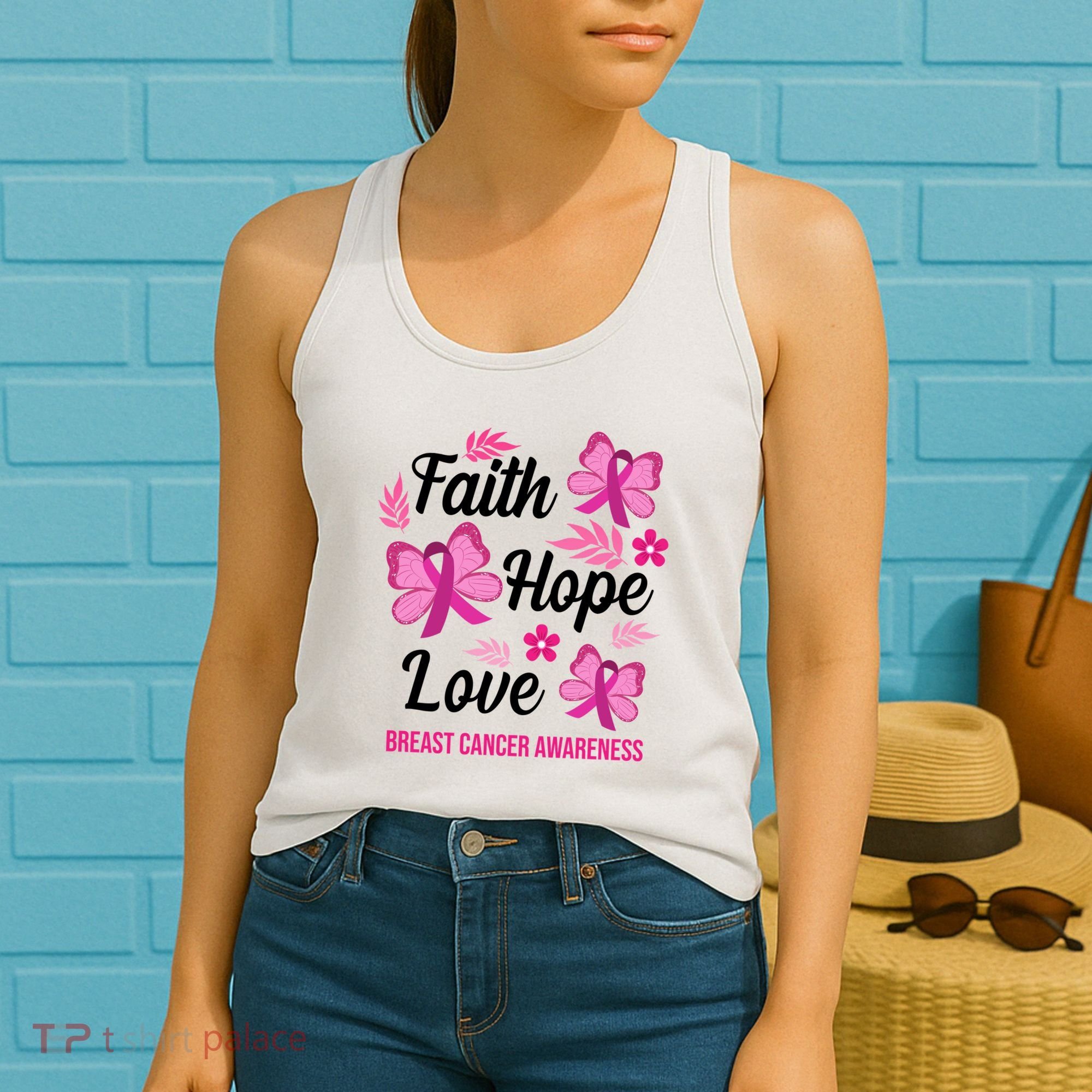Faith Hope Love Breast Cancer Awareness Women's Tank Top