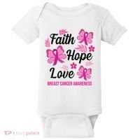 Faith Hope Love Breast Cancer Awareness Baby Bodysuit thumb 0