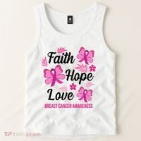 Faith Hope Love Breast Cancer Awareness Tank Top thumb 2