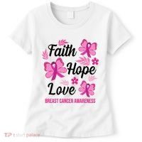 Faith Hope Love Breast Cancer Awareness Women's T-Shirt thumb 0