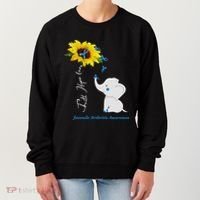 Faith Hope Love Juvenile Arthritis Awareness Elephant Ribbon Gift Women's Sweatshirt thumb 0