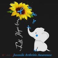 Faith Hope Love Juvenile Arthritis Awareness Elephant Ribbon Gift Doggie Tank thumb 4