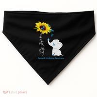 Faith Hope Love Juvenile Arthritis Awareness Elephant Ribbon Gift USA-Made Doggie Bandana thumb 0