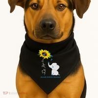 Faith Hope Love Juvenile Arthritis Awareness Elephant Ribbon Gift USA-Made Doggie Bandana thumb 1