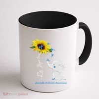 Faith Hope Love Juvenile Arthritis Awareness Elephant Ribbon Gift Coffee Mug thumb 1