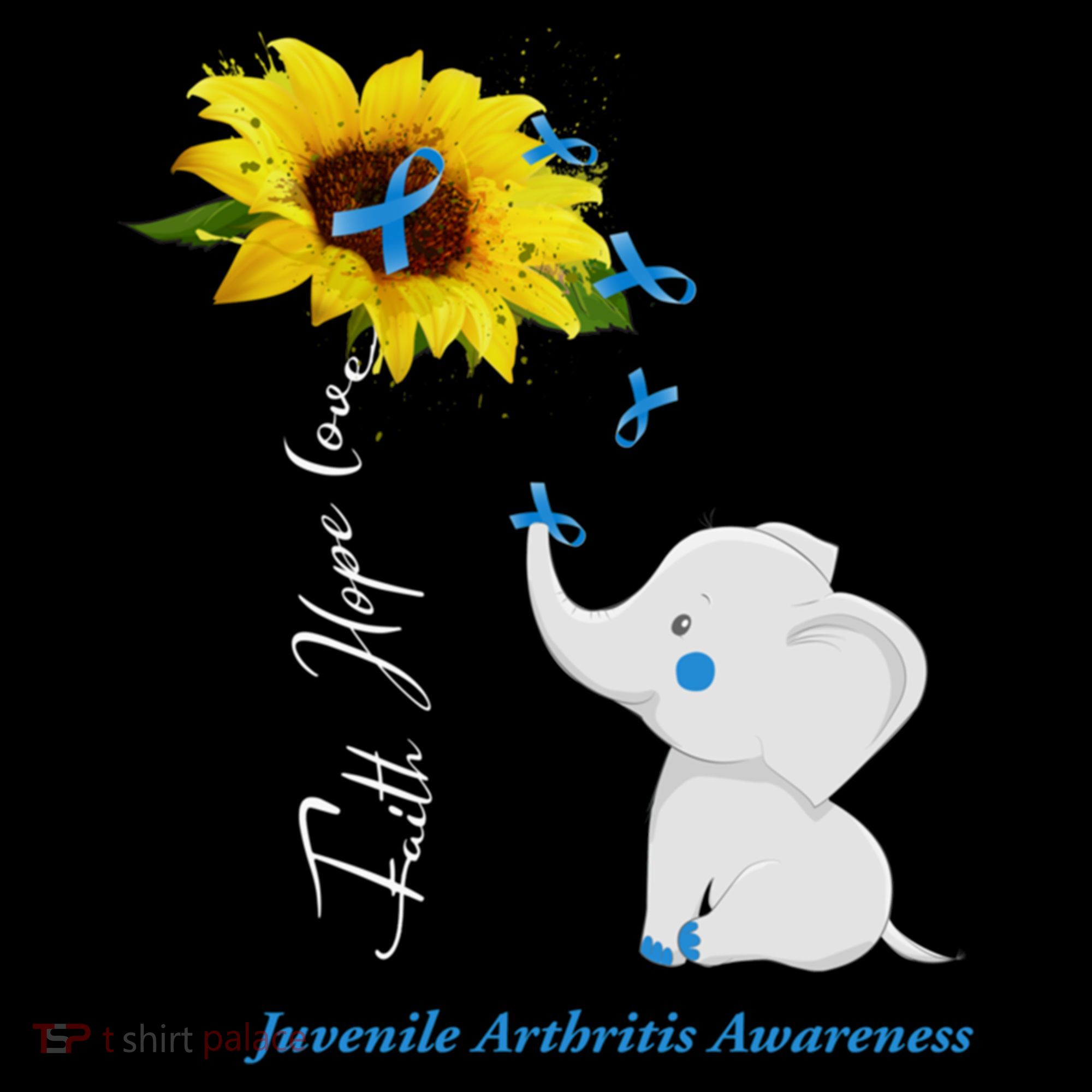 Faith Hope Love Juvenile Arthritis Awareness Elephant Ribbon Gift Coffee Mug