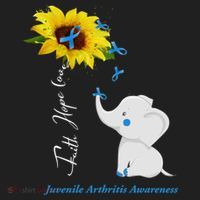 Faith Hope Love Juvenile Arthritis Awareness Elephant Ribbon Gift Beanie thumb 2