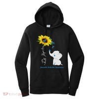 Faith Hope Love Juvenile Arthritis Awareness Elephant Ribbon Gift Women's Hoodie thumb 0