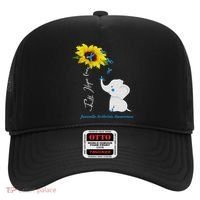 Faith Hope Love Juvenile Arthritis Awareness Elephant Ribbon Gift Hat thumb 0