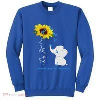 Faith Hope Love Juvenile Arthritis Awareness Elephant Ribbon Gift Sweatshirt thumb 0