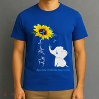 Faith Hope Love Juvenile Arthritis Awareness Elephant Ribbon Gift T-Shirt thumb 3