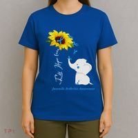 Faith Hope Love Juvenile Arthritis Awareness Elephant Ribbon Gift T-Shirt thumb 4