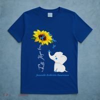 Faith Hope Love Juvenile Arthritis Awareness Elephant Ribbon Gift T-Shirt thumb 5