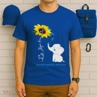 Faith Hope Love Juvenile Arthritis Awareness Elephant Ribbon Gift T-Shirt thumb 6