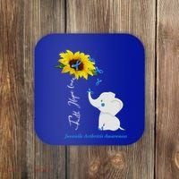 Faith Hope Love Juvenile Arthritis Awareness Elephant Ribbon Gift Coaster thumb 0