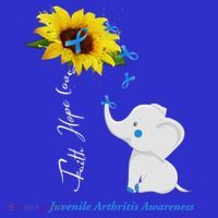 Faith Hope Love Juvenile Arthritis Awareness Elephant Ribbon Gift Polo thumb 2