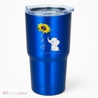 Faith Hope Love Juvenile Arthritis Awareness Elephant Ribbon Gift Tumbler thumb 0