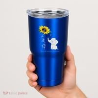 Faith Hope Love Juvenile Arthritis Awareness Elephant Ribbon Gift Tumbler thumb 2