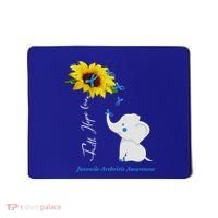 Faith Hope Love Juvenile Arthritis Awareness Elephant Ribbon Gift Mousepad thumb 0