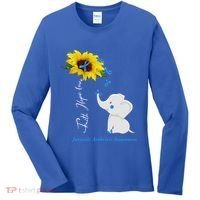 Faith Hope Love Juvenile Arthritis Awareness Elephant Ribbon Gift Women's Long Sleeve Shirt thumb 0