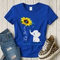 Faith Hope Love Juvenile Arthritis Awareness Elephant Ribbon Gift Women's T-Shirt thumb 3