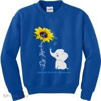 Faith Hope Love Juvenile Arthritis Awareness Elephant Ribbon Gift Kids Sweatshirt thumb 0