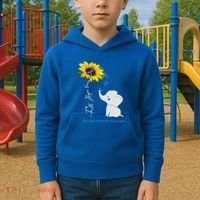 Faith Hope Love Juvenile Arthritis Awareness Elephant Ribbon Gift Kids Hoodie thumb 2