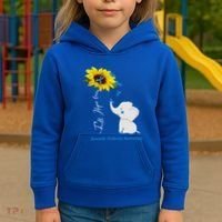 Faith Hope Love Juvenile Arthritis Awareness Elephant Ribbon Gift Kids Hoodie thumb 3
