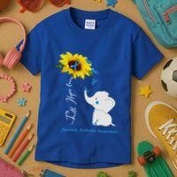 Faith Hope Love Juvenile Arthritis Awareness Elephant Ribbon Gift Kids T-Shirt thumb 3
